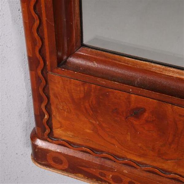 Grote foto antieke spiegels rijk ingelegde noten en mahonie spiegel met facet geslepen glas no.752837 hoogte antiek en kunst spiegels
