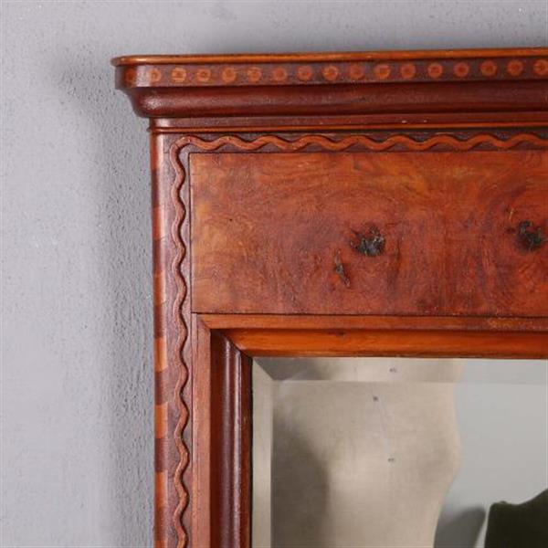 Grote foto antieke spiegels rijk ingelegde noten en mahonie spiegel met facet geslepen glas no.752837 hoogte antiek en kunst spiegels