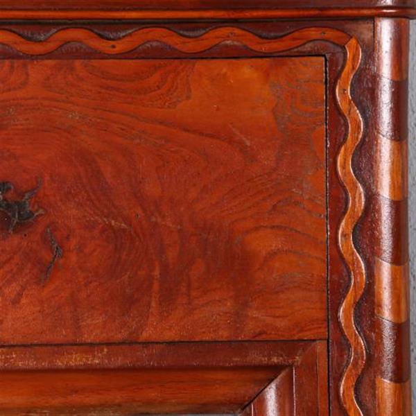 Grote foto antieke spiegels rijk ingelegde noten en mahonie spiegel met facet geslepen glas no.752837 hoogte antiek en kunst spiegels