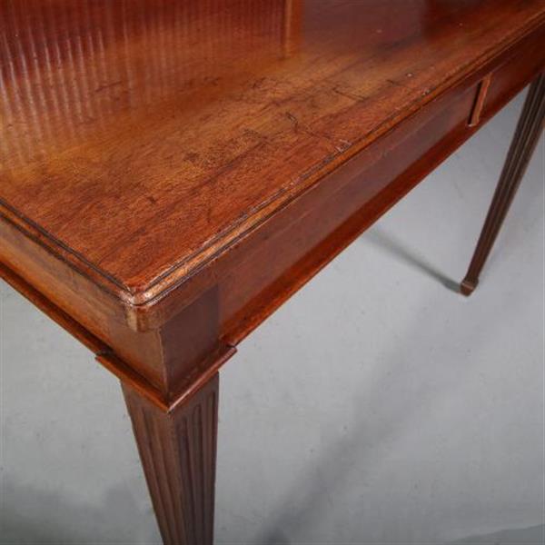 Grote foto antieke mahonie werktafel in louis seize stijl ca. 1890 met 2 grote laden en een opzetkast no.76241 antiek en kunst stoelen en banken