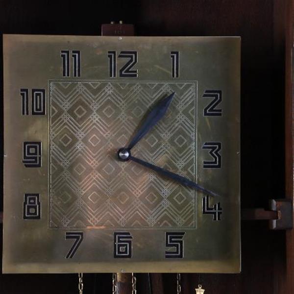 Grote foto antiek varia staand horloge art deco ca. 1910 vierkante wijzerplaat en slinger met garantie no.6 antiek en kunst overige in antiek gebruiksvoorwerpen