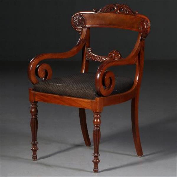 Grote foto antieke stoelen stel van 6 eetkamerstoelen 1 armstoel ca. 1835 incl. bekleding naar wens no.7 antiek en kunst stoelen en banken