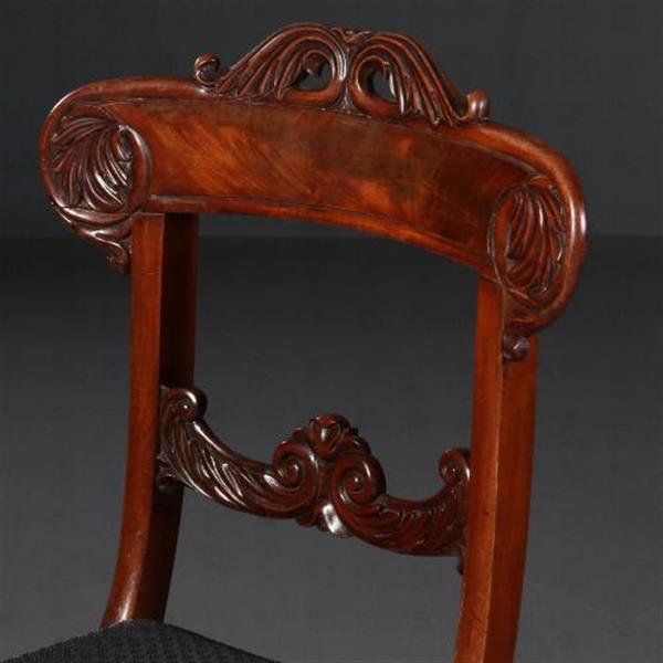 Grote foto antieke stoelen stel van 6 eetkamerstoelen 1 armstoel ca. 1835 incl. bekleding naar wens no.7 antiek en kunst stoelen en banken