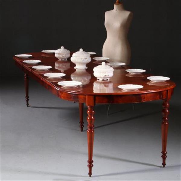 Grote foto antieke tafel franse louis philipe coulissetafel ca. 1845 ca. 12 personen no.692454 antiek en kunst stoelen en banken