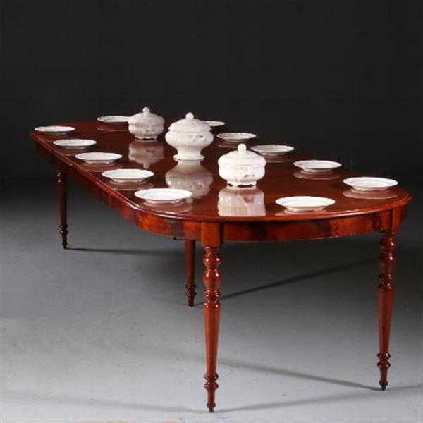 Grote foto antieke tafel franse louis philipe coulissetafel ca. 1845 ca. 12 personen no.692454 antiek en kunst stoelen en banken