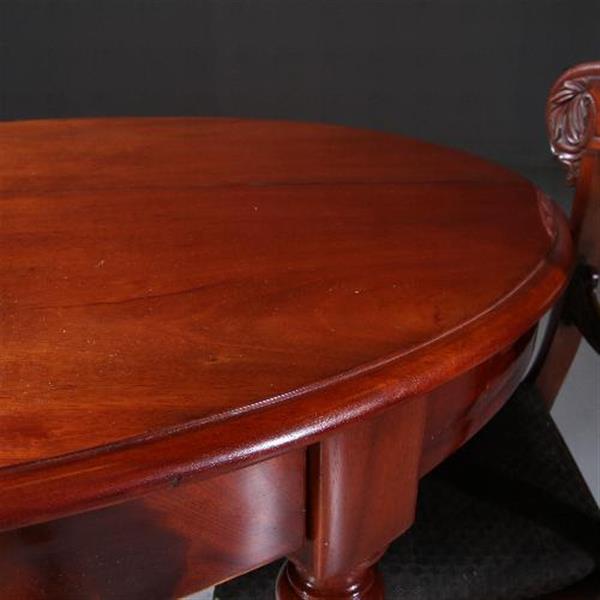 Grote foto antieke tafel franse louis philipe coulissetafel ca. 1845 ca. 12 personen no.692454 antiek en kunst stoelen en banken