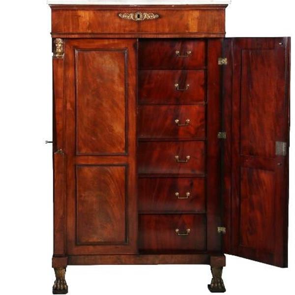 Grote foto antieke kast franse empire chiffonni re met 4 deuren 2 frontaal en twee aan de zijkanten no.7 antiek en kunst stoelen en banken