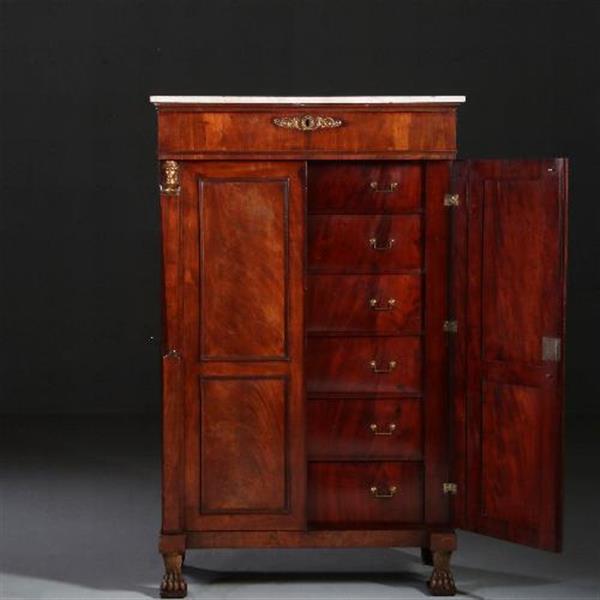 Grote foto antieke kast franse empire chiffonni re met 4 deuren 2 frontaal en twee aan de zijkanten no.7 antiek en kunst stoelen en banken