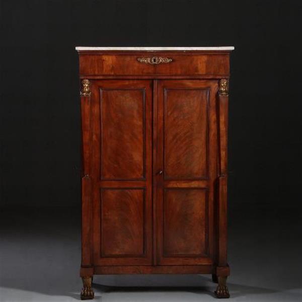 Grote foto antieke kast franse empire chiffonni re met 4 deuren 2 frontaal en twee aan de zijkanten no.7 antiek en kunst stoelen en banken