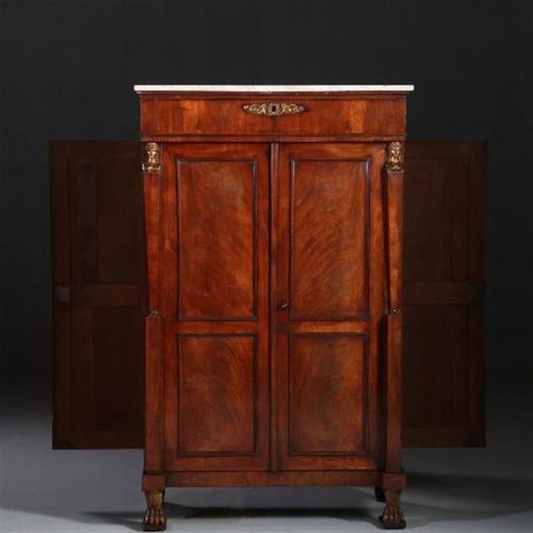 Grote foto antieke kast franse empire chiffonni re met 4 deuren 2 frontaal en twee aan de zijkanten no.7 antiek en kunst stoelen en banken