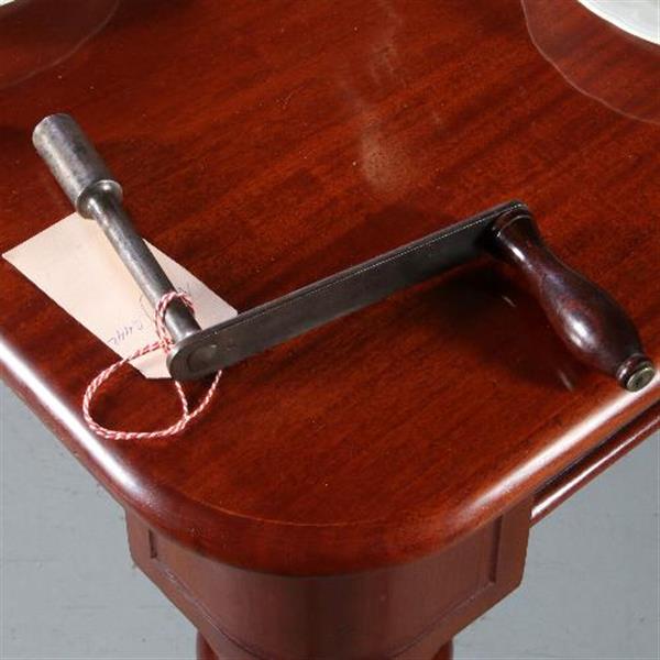 Grote foto smetteloze lange tafel wind out table met slinger ca. 1850 tot 14 personen no.831031 antiek en kunst stoelen en banken