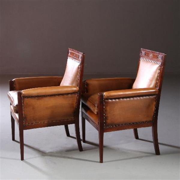 Grote foto antieke fauteuils stel van 2 art deco 1900 zetels geheel gerestaureerd nieuw hand gepatineerd lee antiek en kunst stoelen en banken