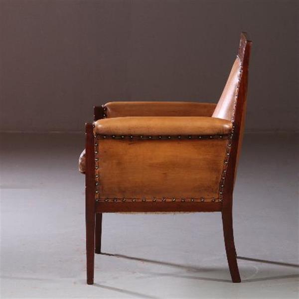 Grote foto antieke fauteuils stel van 2 art deco 1900 zetels geheel gerestaureerd nieuw hand gepatineerd lee antiek en kunst stoelen en banken