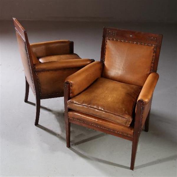 Grote foto antieke fauteuils stel van 2 art deco 1900 zetels geheel gerestaureerd nieuw hand gepatineerd lee antiek en kunst stoelen en banken