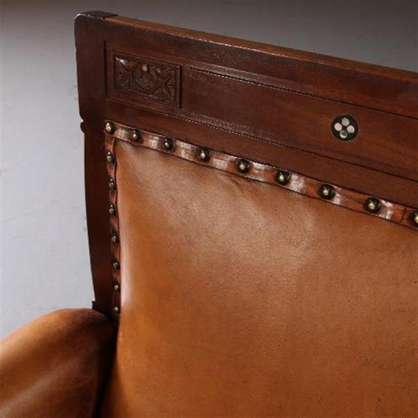 Grote foto antieke fauteuils stel van 2 art deco 1900 zetels geheel gerestaureerd nieuw hand gepatineerd lee antiek en kunst stoelen en banken
