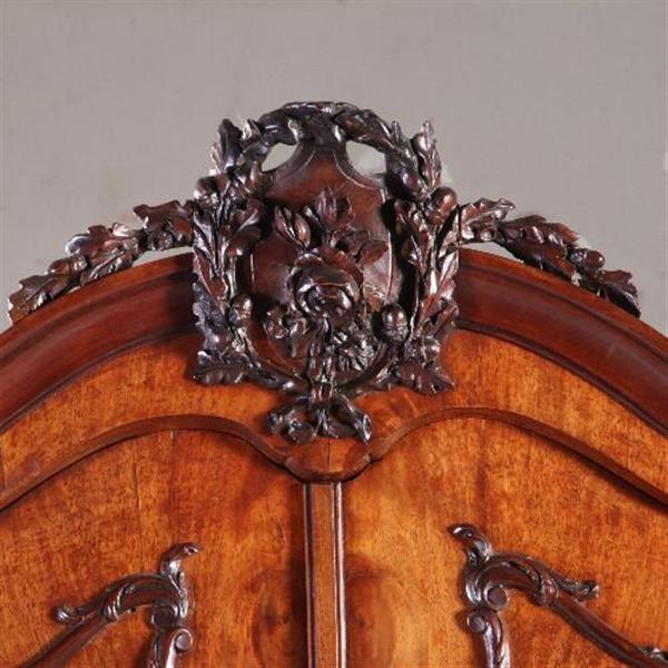 Grote foto antieke kast hollands bloemmahonie gebogen transition kabinet 1790 no.841215 antiek en kunst stoelen en banken