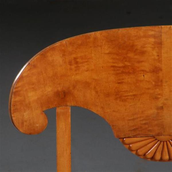 Grote foto antieke stoelen stel van 6 blonde biedermeier stoelen in berkenwortel incl. stof naar keus no.841 antiek en kunst stoelen en banken