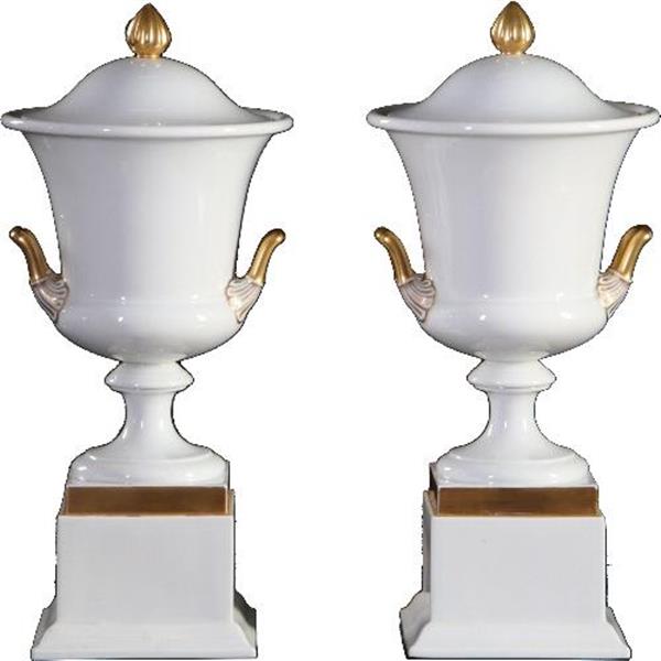 Grote foto antiek varia stel van 2 grote deksel coupes wit porselein met goud rosenthal ca 1910 no.840176 antiek en kunst overige in antiek gebruiksvoorwerpen