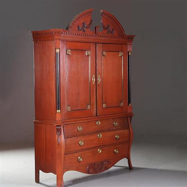 Grote foto antieke kasten reusachtig fries kabinet prachtige oude meekrap kleur no.860460 antiek en kunst stoelen en banken