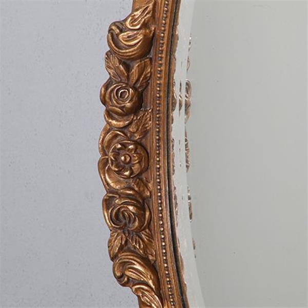 Grote foto antieke spiegels ovale spiegellijst met rood en goud facet geslepen ca 1900 no.851085 hoogte 0 antiek en kunst spiegels