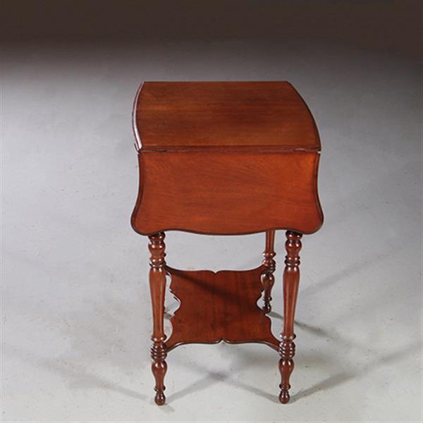 Grote foto antieke bijzettafels hollandse willem iii wandtafel flappentafel in mahonie no.871125 antiek en kunst stoelen en banken