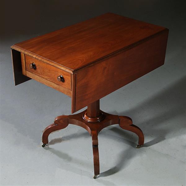 Grote foto antieke bijzettafels engelse victoriaanse pembroke table in mahonie no.871130 antiek en kunst stoelen en banken