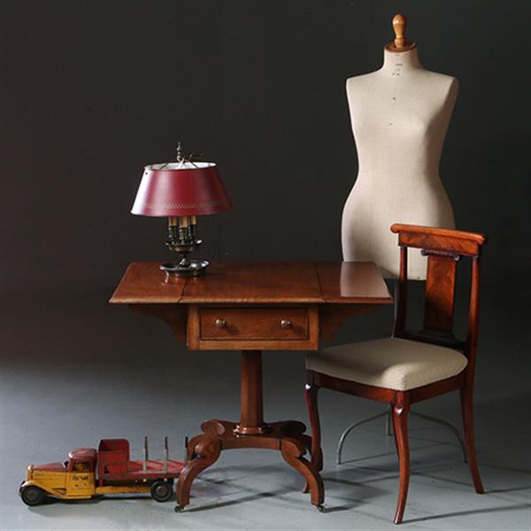Grote foto antieke bijzettafels engelse victoriaanse pembroke table in mahonie no.871130 antiek en kunst stoelen en banken