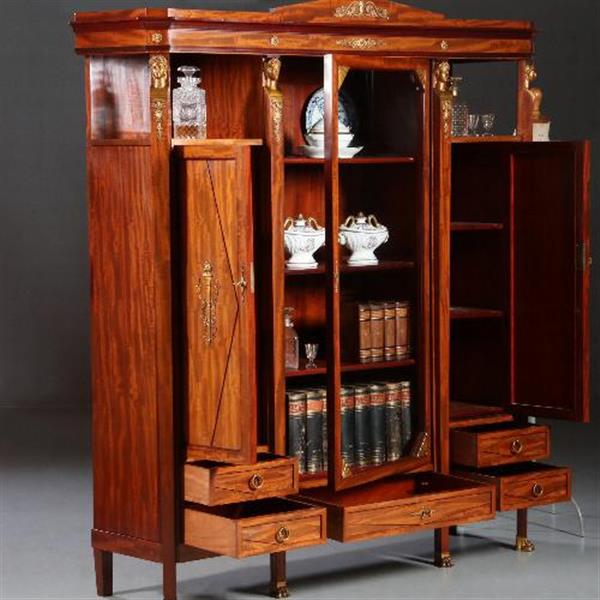 Grote foto antieke kasten jansen en zn amsterdam bibliotheekkast salonkast no.881620 antiek en kunst stoelen en banken