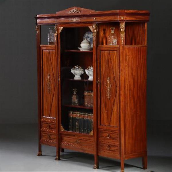 Grote foto antieke kasten jansen en zn amsterdam bibliotheekkast salonkast no.881620 antiek en kunst stoelen en banken