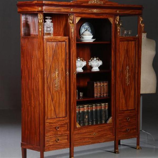 Grote foto antieke kasten jansen en zn amsterdam bibliotheekkast salonkast no.881620 antiek en kunst stoelen en banken
