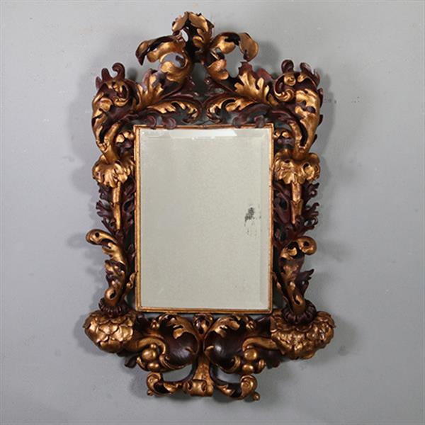 Grote foto grote formaat italiaans barok spiegel hout geneden lijst verguld en gebruineerd ca 1700 no.882440 antiek en kunst spiegels