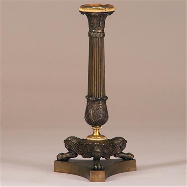 Grote foto antieke kandelaren stel van 2 bronzen deels vergulde kandelaren empire ca 1810 no.900810.g antiek en kunst overige in antiek gebruiksvoorwerpen