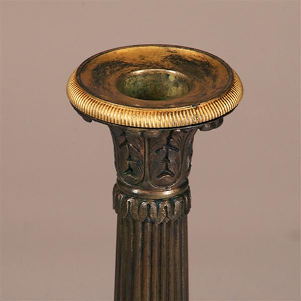 Grote foto antieke kandelaren stel van 2 bronzen deels vergulde kandelaren empire ca 1810 no.900810.g antiek en kunst overige in antiek gebruiksvoorwerpen