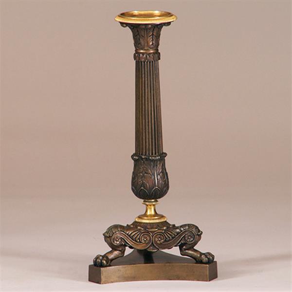 Grote foto antieke kandelaren stel van 2 bronzen deels vergulde kandelaren empire ca 1810 no.900810.g antiek en kunst overige in antiek gebruiksvoorwerpen