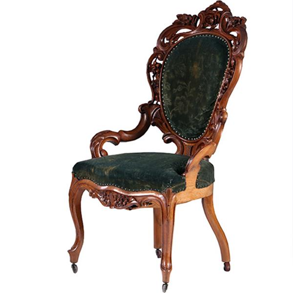 Grote foto antieke armstoelen hoge willem iii zetel geschikt voor bureau ca 1870 incl. stoffering naar wens antiek en kunst stoelen en banken