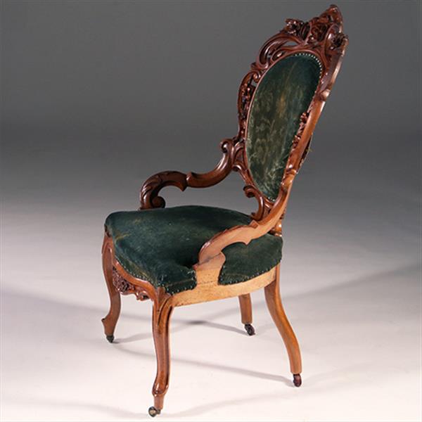 Grote foto antieke armstoelen hoge willem iii zetel geschikt voor bureau ca 1870 incl. stoffering naar wens antiek en kunst stoelen en banken