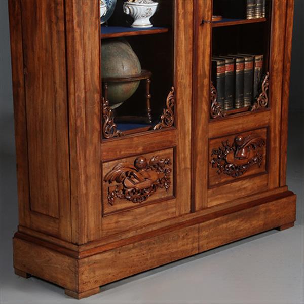 Grote foto antieke kasten hollandse mahonie bibliotheekkast ca 1855 met gestoken ganzeveer en inktpot no.8 antiek en kunst stoelen en banken