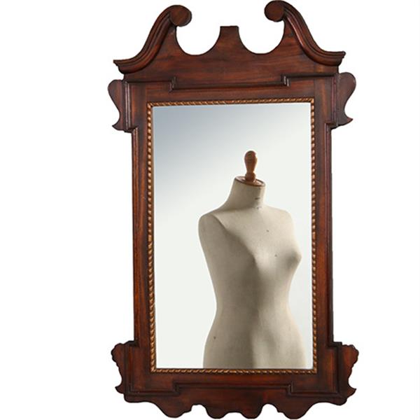Grote foto antieke spiegels mahoniehouten spiegellijst met goudkleurig lijstwerk ca. 1890 no.901240 hoogte antiek en kunst spiegels
