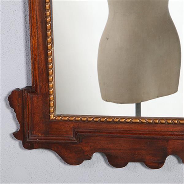 Grote foto antieke spiegels mahoniehouten spiegellijst met goudkleurig lijstwerk ca. 1890 no.901240 hoogte antiek en kunst spiegels