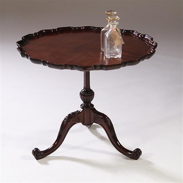 Grote foto antieke bijzettafel wijntafel salontafelhoogte ca. 1870 rond en sterk geschulpt no.792916 antiek en kunst stoelen en banken