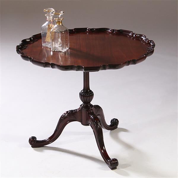 Grote foto antieke bijzettafel wijntafel salontafelhoogte ca. 1870 rond en sterk geschulpt no.792916 antiek en kunst stoelen en banken
