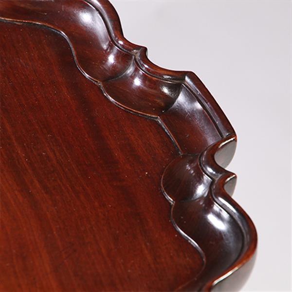 Grote foto antieke bijzettafel wijntafel salontafelhoogte ca. 1870 rond en sterk geschulpt no.792916 antiek en kunst stoelen en banken