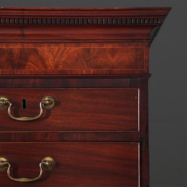 Grote foto antieke ladenkasten chest on chest tallboy ca. 1790 in mahonie met bureau no.910661 antiek en kunst overige in antiek gebruiksvoorwerpen