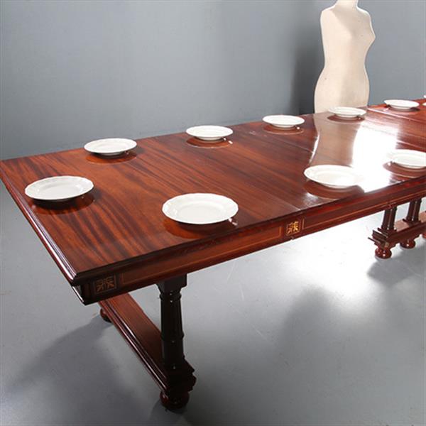 Grote foto zeer lange tafel voor 18 personen ca 1880 historisme no.862495 antiek en kunst stoelen en banken