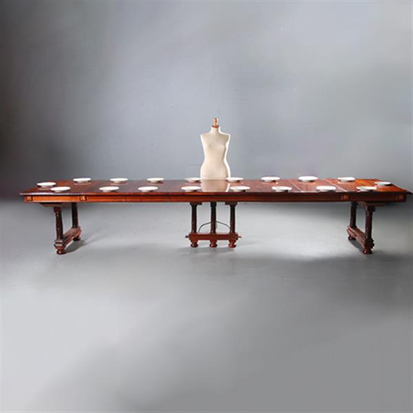 Grote foto zeer lange tafel voor 18 personen ca 1880 historisme no.862495 antiek en kunst stoelen en banken