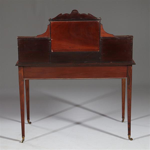 Grote foto antieke bureau zeer elegant palissander damesbureau rijk ingelegd ca. 1860 met leer en brons no.911 antiek en kunst overige in antiek gebruiksvoorwerpen