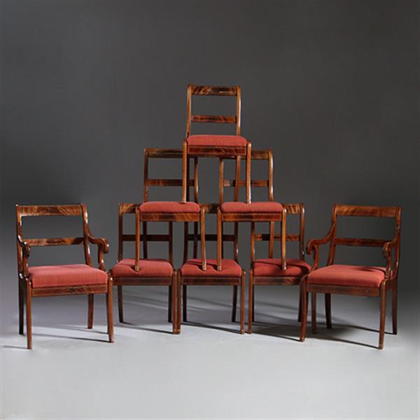 Grote foto 8 antieke stoelen nieuwe stof naar keus frankrijk ca 1925 mahonie 2 met armeuningen no.911830 antiek en kunst stoelen en banken