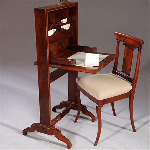 Grote foto geheim bureautje haardscherm met schrijfblad en inktpotjes ca 1870 no.931155 antiek en kunst overige in antiek gebruiksvoorwerpen