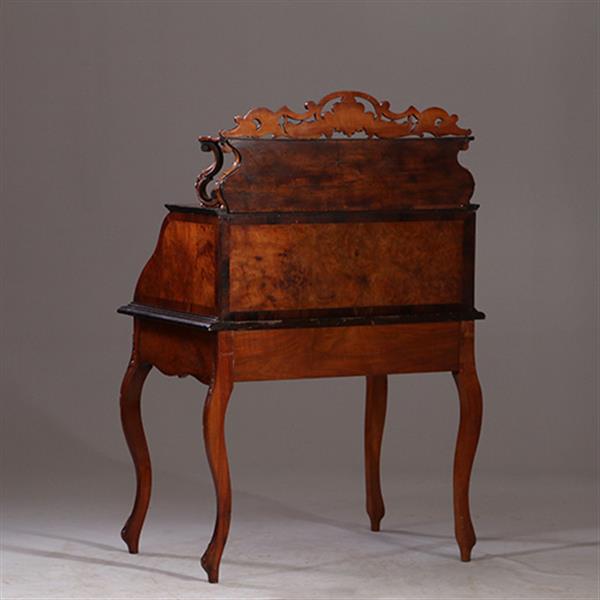 Grote foto prachtig ingelegde hollandse willem iii dames secretaire ca 1870 wortelnoten met zwart no.931135 antiek en kunst overige in antiek gebruiksvoorwerpen
