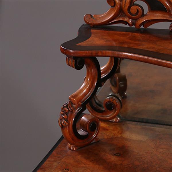 Grote foto prachtig ingelegde hollandse willem iii dames secretaire ca 1870 wortelnoten met zwart no.931135 antiek en kunst overige in antiek gebruiksvoorwerpen